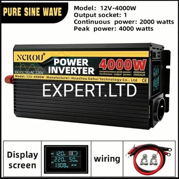 İnverterlər: Yeni Inverter, 1500-3000 Vt, 12 - 220 volt, Ünvandan götürmə, Ödənişli çatdırılma, Rayonlara çatdırılma — 6