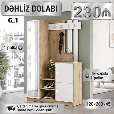 shifoner: Dəhliz dolabı G_1 - Ölçülər: 120 x 200 x 45 sm - Material və dizayn — 1