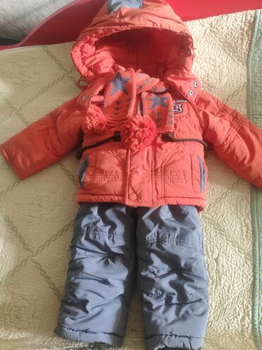детские зимние куртки с мехом: Зимний комбинезон ( длина от ремней до низа 59см ), куртка ( длина