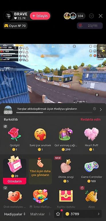 can eti: 19level tiktok hesabı canlı aktivdi caliya 100+ adam gəlir — 2