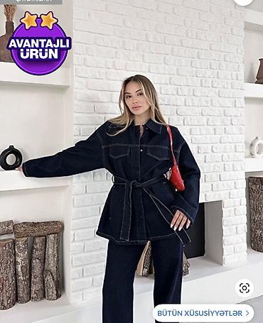 iqos iluma prime i: Jeans takım – tünd mavi rəngdə iki hissəli dəst. - Ölçü: M - Üst — 4