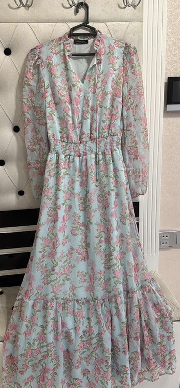 женская синяя рубашка: Повседневное платье, Макси, XS at lalafo.az женская синяя рубашка: Повседневное платье, Макси, XS