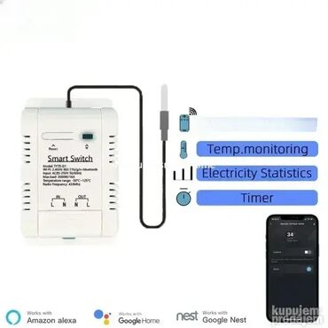 Oprema za grejanje: 16A WiFi Termostat Prekidač sa Senzorom Temperature DS18B20 🌡️📱 Ovaj — 4