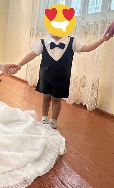 corablar: Oğlan uşaqları üçün klassik dəst - Rəng: qara-ağ - Komplekt: qısaqol — 1