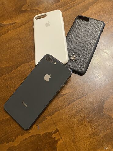 iphone platasi: IPhone 8 Plus, 64 GB, Space Gray, Barmaq izi, Face ID