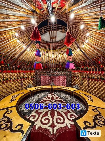 Аренда юрт: Аренда юрты, Каркас Деревянный, 85 баш, Стол — 3