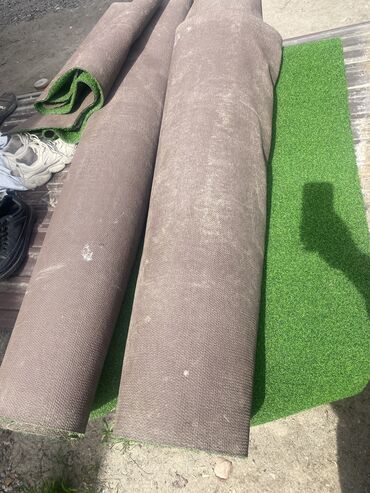 грязезащитный коврик: Придверный коврик Б/у, Наружный, 120 см * 1 пог. м, Квадратный, цвет - Зеленый