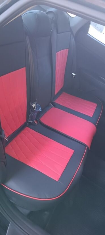 runx alex: Чехлы Экокожа, С подушкой, цвет - Красный, Universal Seat cover