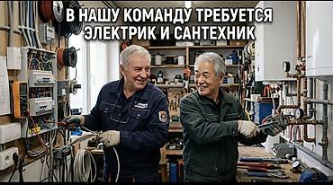 Совместное предприятие приглашает САНТЕХНИКА и ЭЛЕКТРИКА Для активных
