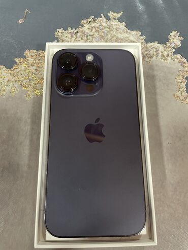 iphone 14 pro satışı: IPhone 14 Pro, 128 GB, Deep Purple, Barmaq izi, Face ID