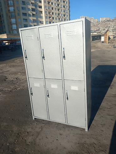 ofis dolab: Metall şkaf – 6 bölməli geyim dolabı - Material: qalın metal — 3