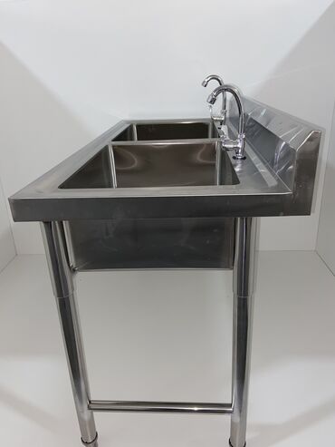 Кухонные мойки: Кухонная мойка, Накладной способ установки, Квадрат форма, Размер: 120 x 60 см — 9