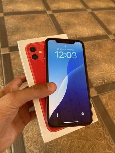 IPhone 11, 128 GB, Qırmızı, Face ID