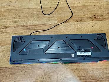 usb hard disk: T-WOLF RGB arxa işıqlı klaviatura - Tam ölçülü (numpadlı) masaüstü — 6