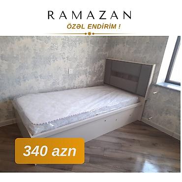 taxta kravat: Yeni, Təknəfərlik çarpayı, Bazalı, Matras ilə, Siyirməsiz, Azərbaycan — 1
