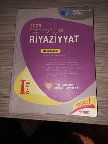 Testlər: Riyaziyyat test toplusu 1 ci hissə