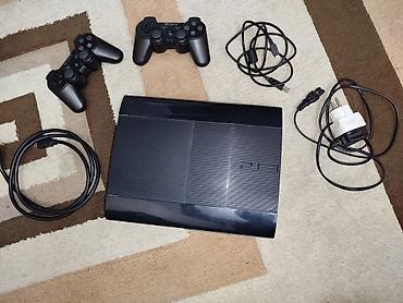 PS2 & PS1 (Sony PlayStation 2 & 1): Sony PlayStation 3 (PS3) Super Slim oyun konsolu seti Komplekt: - PS3 — 2