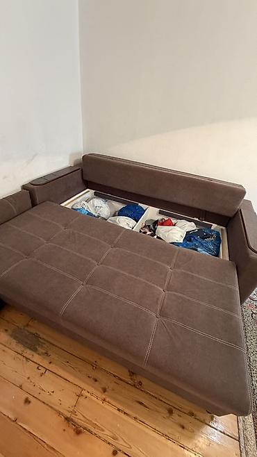 sofa bed: Раскладной диван-кровать, коричневый раскладной. 185 длина 220 ширина — 3