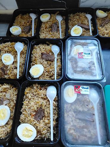 Готовые блюда, кулинария: Плов в индивидуальных контейнерах плов 1 кг +шакарап 1 вах 2400 — 1