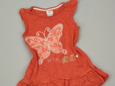 bluzka różowo pomarańczowa: Bluzka, F&F, 5-6 lat, 110-116 cm, stan - Dobry
