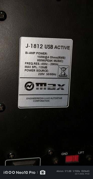 Dinamiklər və kolonkalar: İşlənmiş M-Audio Kolonka, Növ - Akustik, rəng - Qara — 8