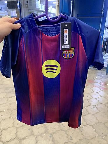 Детская футбольная футболка FC Barcelona (домашняя расцветка