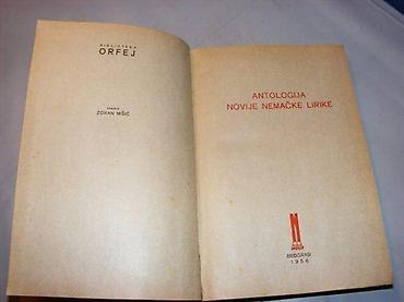 fox: ANTOLOGIJA NOVIJE NEMAČKE LIRIKE Beograd 1956. Nolit Tvrd povez — 3