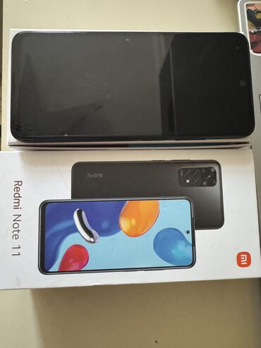 mikro telefon: Redmi 11, 128 GB, rəng - Boz, Barmaq izi, İki sim kartlı, Face ID