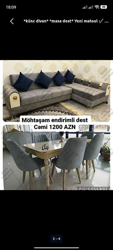 agaclar: Yeni, Künc divan, Qonaq otağı üçün, Açılmayan — 1