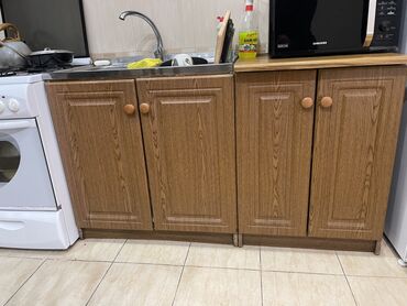 Mətbəx mebeli: Mətbəx üçün üst asma dolablar dəsti - Material: ağac fakturalı — 7