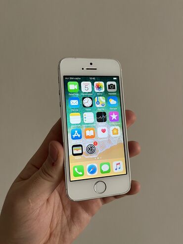 Apple iPhone: IPhone 5s, Б/у, 16 ГБ, Белый, Зарядное устройство