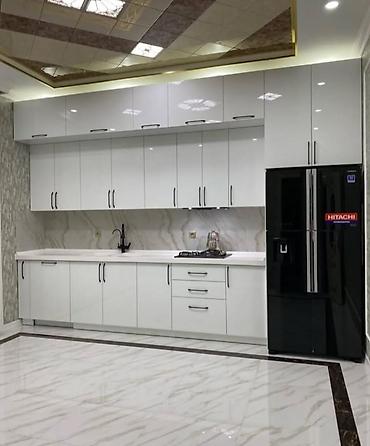 Sifarişlə mətbəx mebeli: Sifarişlə mətbəx dəsti, Özü çəkən petlələr, Mat laminat, Kredit yoxdur, Pulsuz çatdırılma — 15