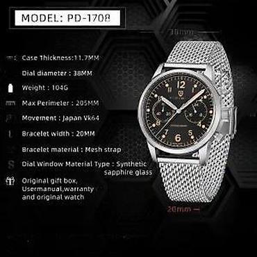 Ručni satovi: PAGANI DESIGN PD-1708 - Chronograph Potpuno nov muški sat PAGANI — 11