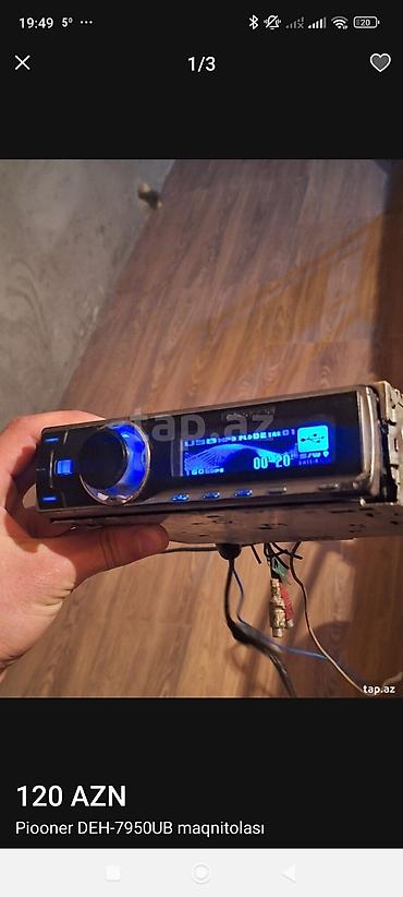 Pioneer DEH-7950UB avtomobil maqnitofonu - 1-DIN ön panel, mavi arxa