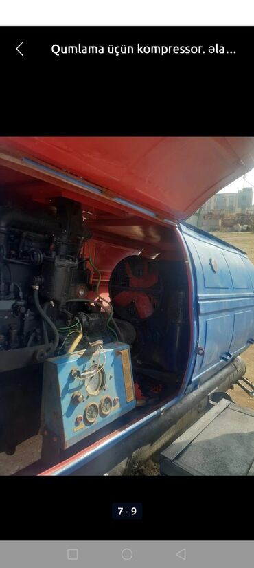 Kompressorlar: Sürülə bilən qumlama (sandblasting) üçün dizel hava kompressoru - — 9