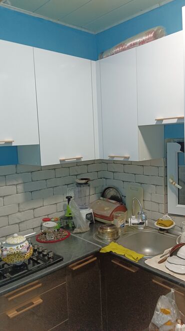 Həyət darvazaları: İşlənmiş Dəmir Həyət darvazası, Mexaniki, Qapı ilə, rəng - Mavi, Kredit yoxdur — 14