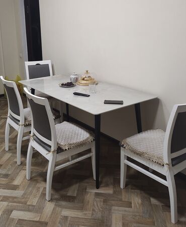 метал стол: Кухонный Стол, цвет - Белый, Новый