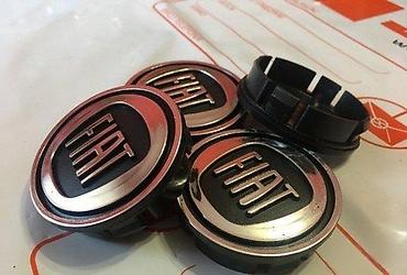 klocne za tockove: ČEPOVI POKLOPCI ZA FELNE FIAT 60 MM / 56 MM - CRNI | ORIGINALNI — 1