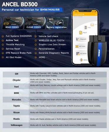Alati za automobile: ANCEL BD300 Bluetooth OBD2 za BMW grupu vozila Mini, Rolls Royce — 13