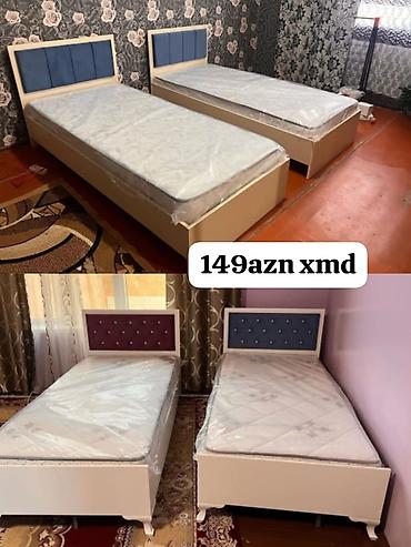 kravat basliqlari: Tək nəfərlik çarpayı + döşək dəsti - Müxtəlif modellər və rənglər — 1