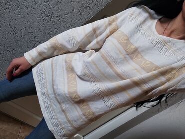 Džemperi, kardigani: Dzemper tunika C&A, belo nude oker, S/M — 3