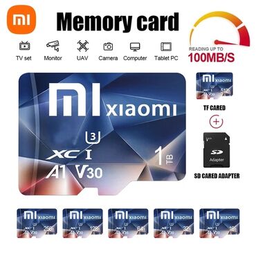 iphone ucun flash kart: Xiaomi 1Tb MicroSd Kart✅ Kamera/Telefon üçün orijinal Mini Flash