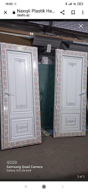 Plastik qapılar: Yeni Plastik qapı 70x200 sm Zamok və çərçivə ilə, Zəmanətli, Ödənişli quraşdırma, Ödənişli çatdırılma — 13