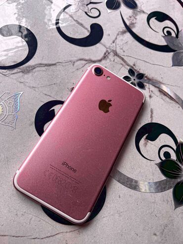 Мобильные телефоны и аксессуары: IPhone 7, Б/у, 32 ГБ, Розовый, 100 %