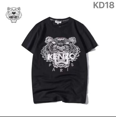 футболки вышиванки мужские: Эркектердин футболкасы, S (EU 36), Kenzo, Жаңы, түсү - Кара