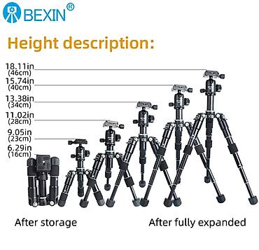 honor 7 10: BEXIN aluminijumski tripod sa kuglastom glavom - Stabilan i čvrst — 7
