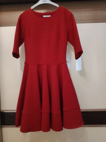 qirmizi paltar modelleri: Коктейльное платье, Миди, S (EU 36)