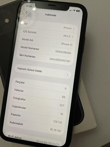 211 ile baslayan nomreler: IPhone 11, 128 GB, Qara, Face ID — 3