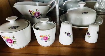 Kasalar: Kasalar, 6 ədədli dəst, rəng - Göy, Farfor, SSRİ — 7