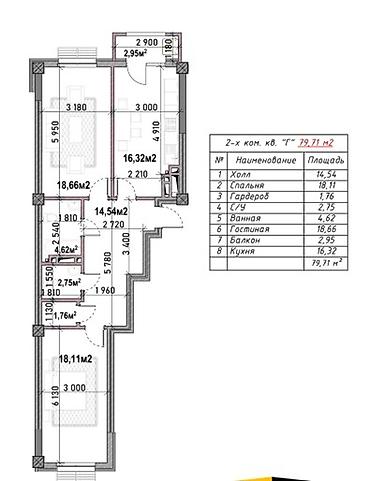 brk group: 1 комната, 50 м², Новая мечеть Элитка, 3 этаж, ПСО (под самоотделку) — 6